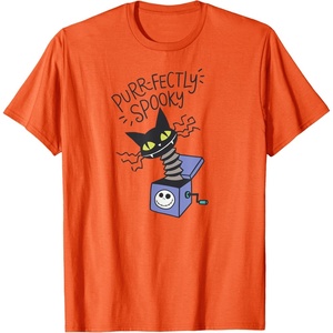image:imageAmazon Essentials Mens Nightmare Before Christmas Purrfectly Spooky Cat in the Box TShirt White Graphic Print SmallOrange