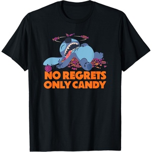 image:imageAmazon Essentials Stitch Halloween No Regrets Only Candy TShirtBlack