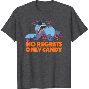 image:imageAmazon Essentials Stitch Halloween No Regrets Only Candy TShirtDark Heather Grey
