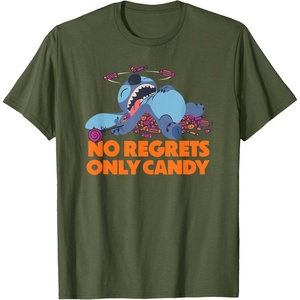 image:imageAmazon Essentials Stitch Halloween No Regrets Only Candy TShirtOlive Green