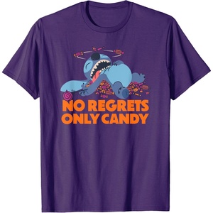 image:imageAmazon Essentials Stitch Halloween No Regrets Only Candy TShirtPurple