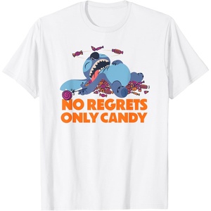 image:imageAmazon Essentials Stitch Halloween No Regrets Only Candy TShirtWhite