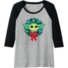 image:imageAmazon Essentials The Mandalorian Grogu Holiday Christmas Wreath Raglan Baseball TeeBlackAthletic Heather