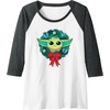 image:imageAmazon Essentials The Mandalorian Grogu Holiday Christmas Wreath Raglan Baseball TeeDark Heather GreyWhite