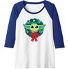 image:imageAmazon Essentials The Mandalorian Grogu Holiday Christmas Wreath Raglan Baseball TeeRoyal BlueWhite