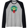 image:imageAmazon Essentials The Mandalorian Grogu Holiday Christmas Wreath Raglan Baseball TeeBlackAthletic Heather