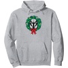 image:imageAmazon Essentials The Mandalorian Helmet Holiday Christmas Wreath Pullover HoodieHeather Grey