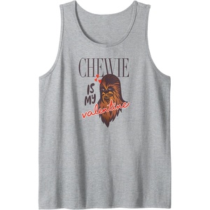image:imageAmazon Essentials Star Wars Chewbacca Chewie Is My Valentine Tank TopHeather Grey