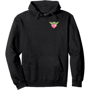 image:imageAmazon Essentials The Mandalorian Grogu Holding a Valentines Heart Pullover HoodieBlack