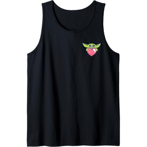 image:imageAmazon Essentials The Mandalorian Grogu Holding a Valentines Heart Tank TopBlack