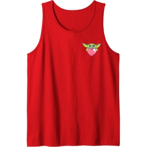 image:imageAmazon Essentials The Mandalorian Grogu Holding a Valentines Heart Tank TopRed