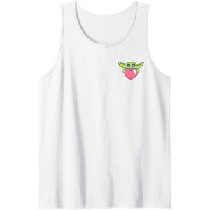 image:imageAmazon Essentials The Mandalorian Grogu Holding a Valentines Heart Tank TopWhite