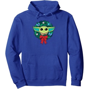 image:imageAmazon Essentials The Mandalorian Grogu Holiday Christmas Wreath Pullover HoodieRoyal Blue
