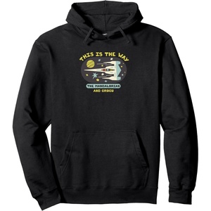 image:imageAmazon Essentials The Mandalorian and Grogu in Space Pullover HoodieBlack