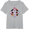 image:imageAmazon Essentials Mickey and Minnie Smiling in Love Valentines Day Short Sleeve TShirtHeather Grey