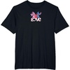 image:imageAmazon Essentials Stitch and Angel Love Valentines Day TShirtBlack