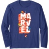 image:imageAmazon Essentials Marvel Block Letters With Five Tiny Super Heroes Long Sleeve TShirtNavy Blue