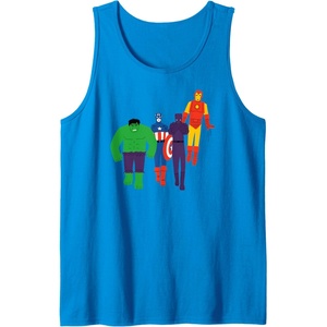 image:imageAmazon Essentials Marvel Avengers Flat and Stylized Heroes Tank TopSapphire Blue
