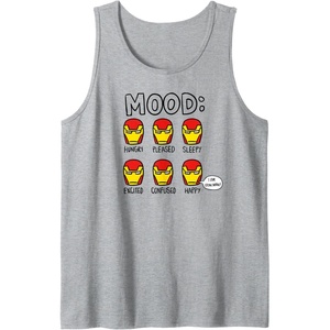 image:imageAmazon Essentials Marvel Avengers Moods of Iron Man Tank TopHeather Grey