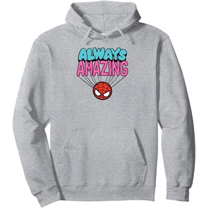 image:imageAmazon Essentials Marvel SpiderMan Doodle Always Amazing Pullover HoodieHeather Grey