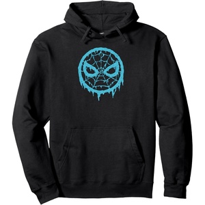 image:imageAmazon Essentials Marvel SpiderMan Dripping Blue Face Logo Pullover HoodieBlack