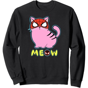 image:imageAmazon Essentials Marvel SpiderMan Miles Morales Cat with Mask Meow SweatshirtBlack