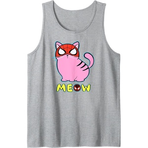 image:imageAmazon Essentials Marvel SpiderMan Miles Morales Cat with Mask Meow Tank TopHeather Grey