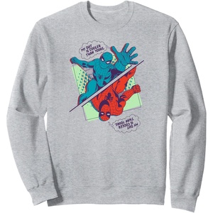 image:imageAmazon Essentials Marvel SpiderMan My Suit Is Cooler Than Yours SweatshirtHeather Grey