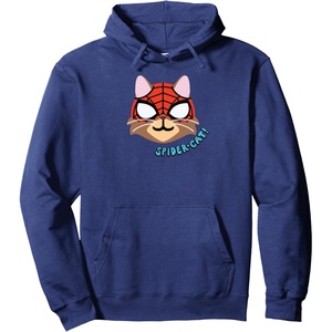 image:imageAmazon Essentials Marvel SpiderMan SpiderCat Portrait Pullover HoodieNavy Blue