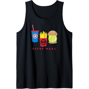 image:imageAmazon Essentials Marvel Super Heroes Super Meal Burger and Fries Tank TopBlack