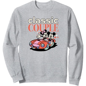 image:imageAmazon Essentials Mickey and Minnie Valentines Day Classic Couple SweatshirtHeather Grey
