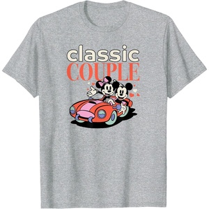 image:imageAmazon Essentials Mickey and Minnie Valentines Day Classic Couple TShirtHeather Grey