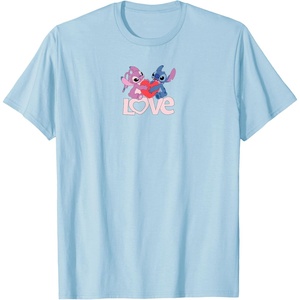 image:imageAmazon Essentials Stitch and Angel Love Valentines Day TShirtBaby Blue
