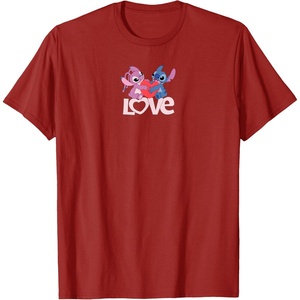 image:imageAmazon Essentials Stitch and Angel Love Valentines Day TShirtCranberry Red
