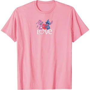 image:imageAmazon Essentials Stitch and Angel Love Valentines Day TShirtPink