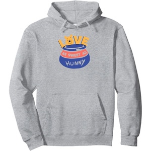 image:imageAmazon Essentials Winnie the Pooh Love As Sweet As Hunny Valentines Day Pullover HoodieHeather Grey