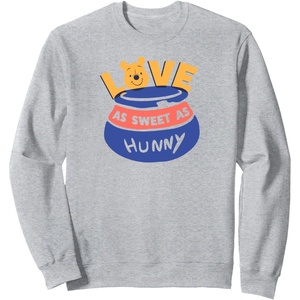 image:imageAmazon Essentials Winnie the Pooh Love As Sweet As Hunny Valentines Day SweatshirtHeather Grey