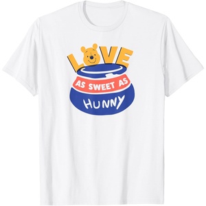 image:imageAmazon Essentials Winnie the Pooh Love As Sweet As Hunny Valentines Day TShirtWhite