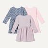 image:imageAmazon Essentials BabyGirls Cotton LongSleeve Dress Pack of 3Pale PinkBlue Posey Floral