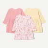 image:imageAmazon Essentials BabyGirls Cotton LongSleeve Dress Pack of 3Pale YellowFloral