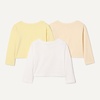 image:imageAmazon Essentials Girls and Toddlers Long Sleeve Cotton TShirts Pack of 3BeigePastel YellowWhite