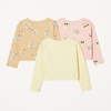 image:imageAmazon Essentials Girls and Toddlers Long Sleeve Cotton TShirts Pack of 3Cool CatTigerTropical Fruit