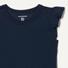 image:imageAmazon Essentials Girls and Toddlers Sleeveless Ruffle TShirtIvoryNavyPink