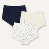 image:imageAmazon Essentials Toddler and Baby Girls Cotton Bloomer Shorts with Elastic Waist PullonOatmeal HeatherNavyDots
