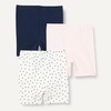 image:imageAmazon Essentials Toddler and Baby Girls Cotton Stretch Jersey Bike ShortsNavyPale PinkDots