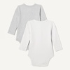image:imageAmazon Essentials Unisex Babies LongSleeve Cotton Henley Bodysuits Pack of 2IvoryLight Grey Heather