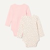 image:imageAmazon Essentials Unisex Babies LongSleeve Cotton Henley Bodysuits Pack of 2Pale PinkDots