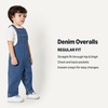 image:imageAmazon Essentials Unisex Babies Soft Stretch RegularFit Denim OverallsMedium Blue Vintage