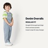 image:imageAmazon Essentials Unisex Babies Soft Stretch RegularFit Denim OverallsStone Light Wash