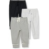 image:imageAmazon Essentials Baby Girls Cotton PullOn Pants MultipacksBlackLight Grey HeatherStripe